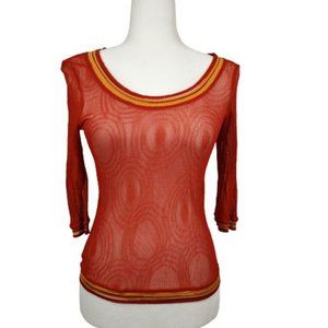 MISSONI Women's Res Sheer See Through Rayon Top